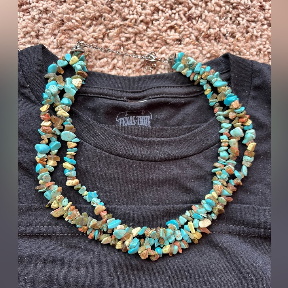 Turquoise stone necklace